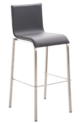 TPFLiving Barhocker Avon GE Gestell Edelstahl Kunstleder flach